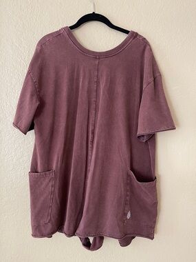 Free People Mauve hot shot romper